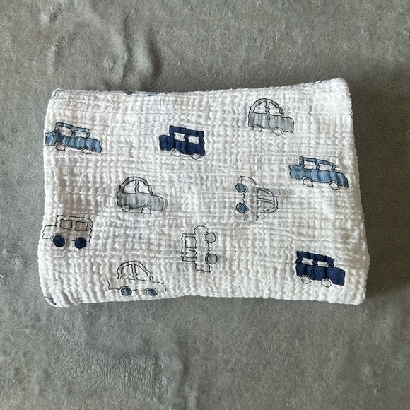 Bubble - 100% cotton muslin swaddle blanket with car design - Picture 1 of 3